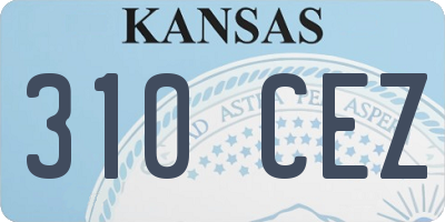 KS license plate 310CEZ