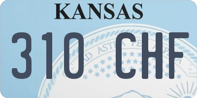 KS license plate 310CHF