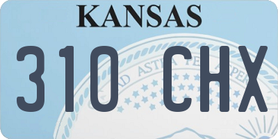 KS license plate 310CHX