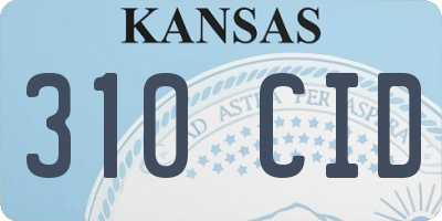 KS license plate 310CID