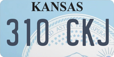 KS license plate 310CKJ