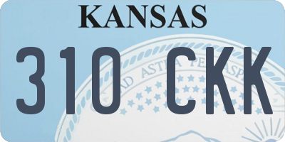 KS license plate 310CKK
