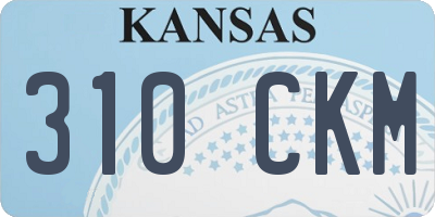 KS license plate 310CKM