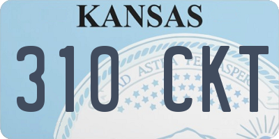 KS license plate 310CKT