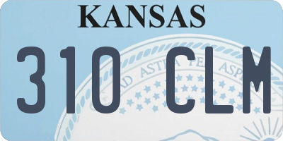 KS license plate 310CLM