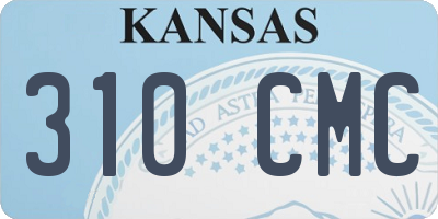 KS license plate 310CMC