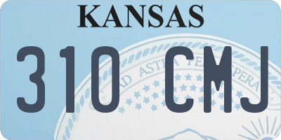 KS license plate 310CMJ