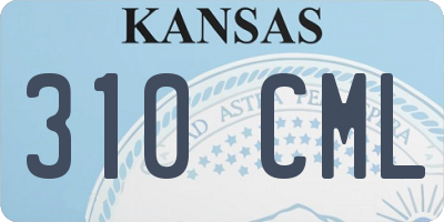 KS license plate 310CML