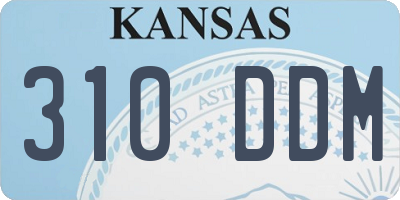 KS license plate 310DDM