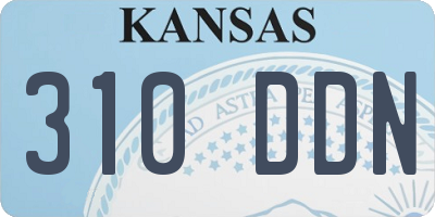 KS license plate 310DDN