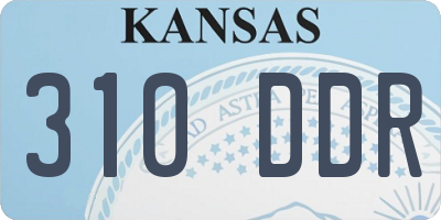 KS license plate 310DDR
