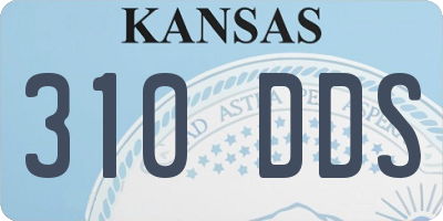 KS license plate 310DDS