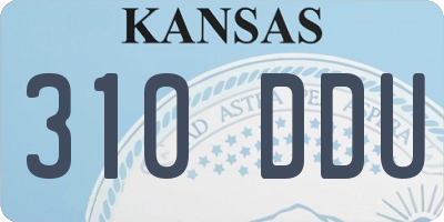KS license plate 310DDU