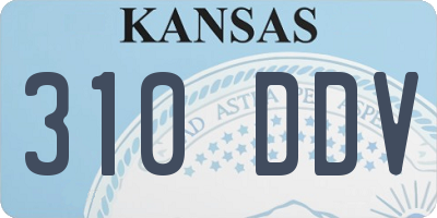 KS license plate 310DDV