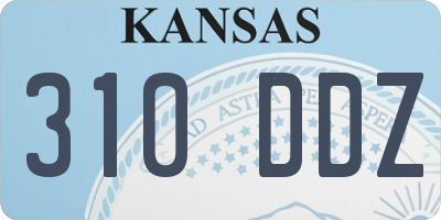 KS license plate 310DDZ