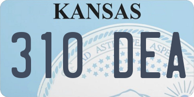 KS license plate 310DEA
