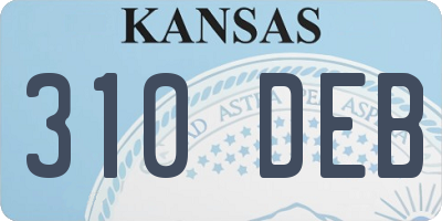 KS license plate 310DEB
