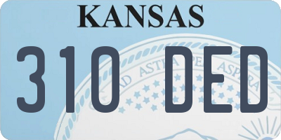 KS license plate 310DED