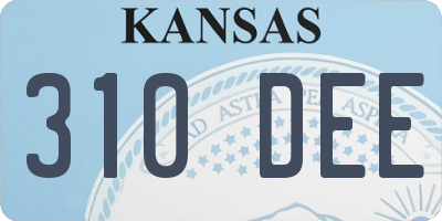 KS license plate 310DEE