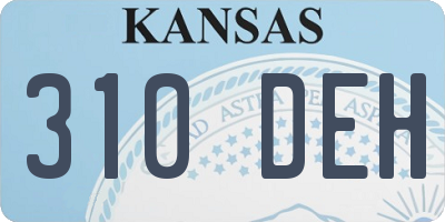 KS license plate 310DEH