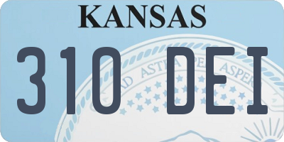 KS license plate 310DEI