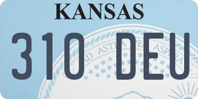 KS license plate 310DEU