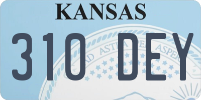 KS license plate 310DEY