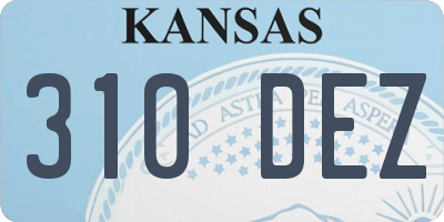 KS license plate 310DEZ