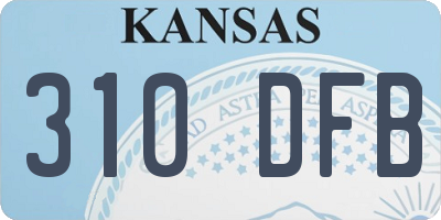 KS license plate 310DFB