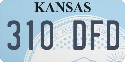 KS license plate 310DFD