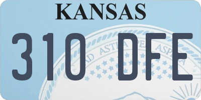 KS license plate 310DFE