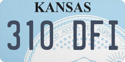 KS license plate 310DFI