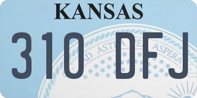 KS license plate 310DFJ