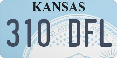 KS license plate 310DFL