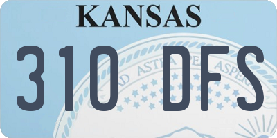KS license plate 310DFS