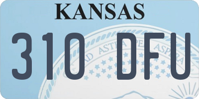 KS license plate 310DFU
