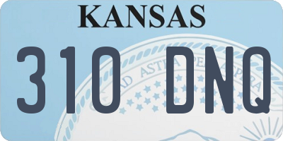 KS license plate 310DNQ
