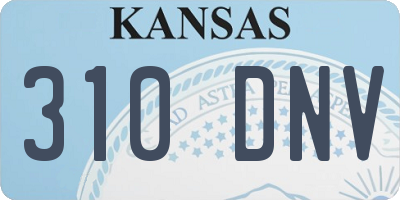 KS license plate 310DNV