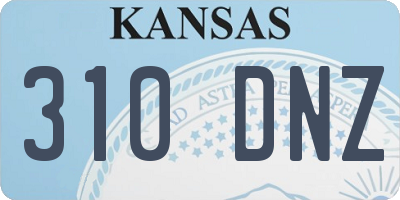 KS license plate 310DNZ