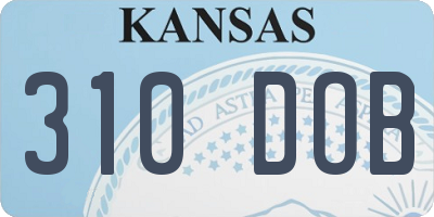 KS license plate 310DOB