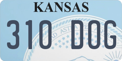 KS license plate 310DOG