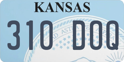 KS license plate 310DOQ