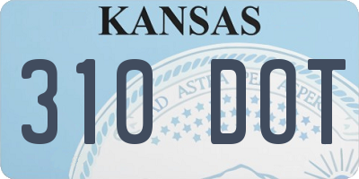KS license plate 310DOT