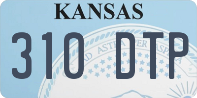 KS license plate 310DTP