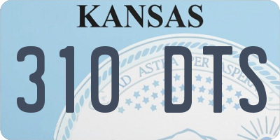 KS license plate 310DTS