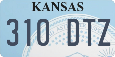 KS license plate 310DTZ