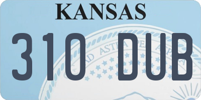 KS license plate 310DUB