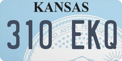 KS license plate 310EKQ