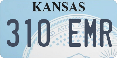 KS license plate 310EMR
