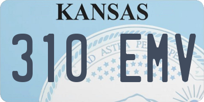 KS license plate 310EMV